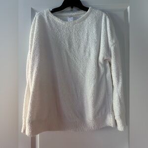 Ladies white furry sweater